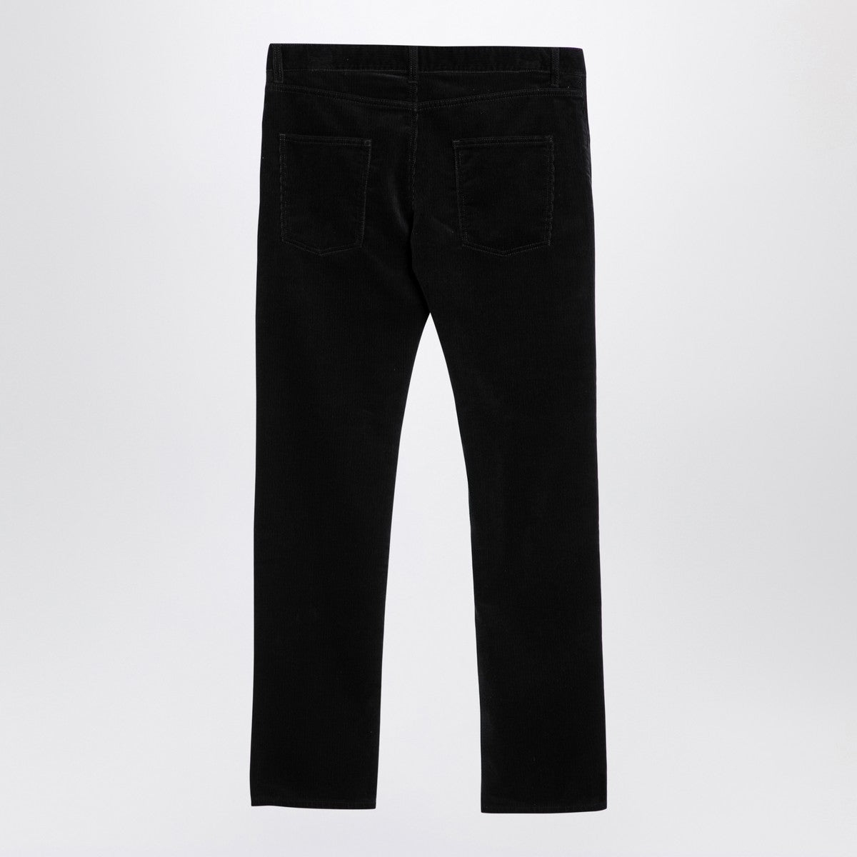 Saint Laurent Black corduroy slim trousers